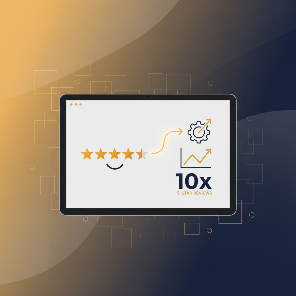 Illustration for the article “Automated Review Requests: The 5-Minute Setup That Gets You 10x More 5-Star Reviews”