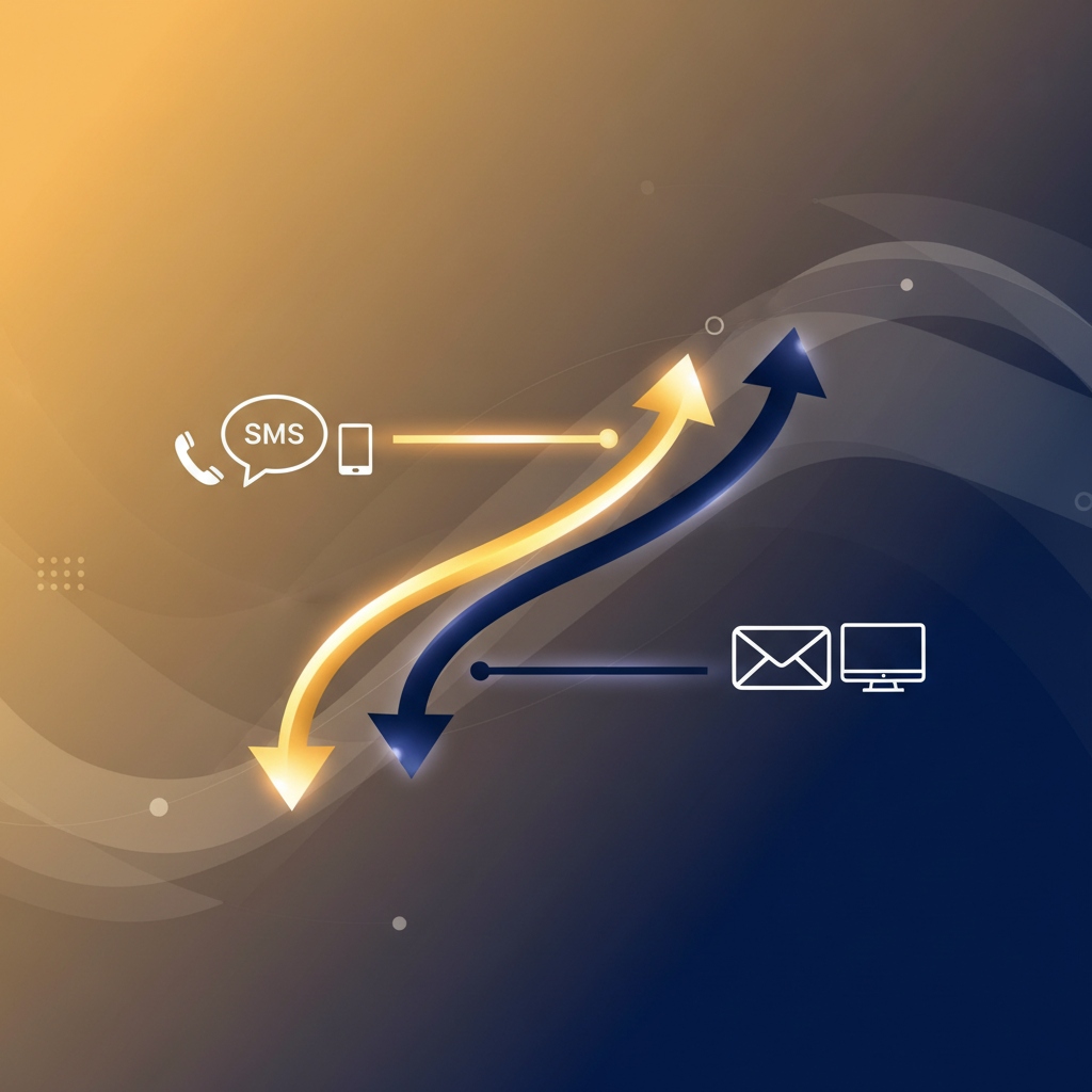 Illustration for the article “SMS vs. Email Follow-Up: Which is Better for Sales?”